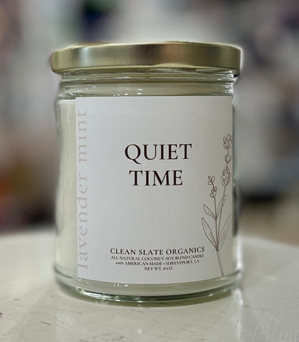 QUIET TIME 8 oz. Coconut Soy Candle by Clean Slate Botanicals