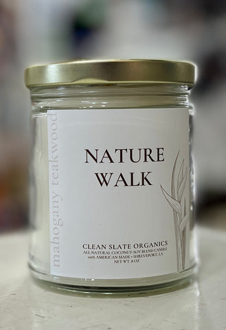 NATURE WALK 8 oz. Coconut Soy Candle by Clean Slate Botanicals