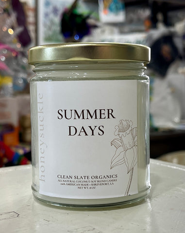SUMMER DAYS 8 oz. Coconut Soy Candle by Clean Slate Botanicals