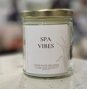 SPA VIBES 8 oz. Coconut Soy Candle by Clean Slate Botanicals