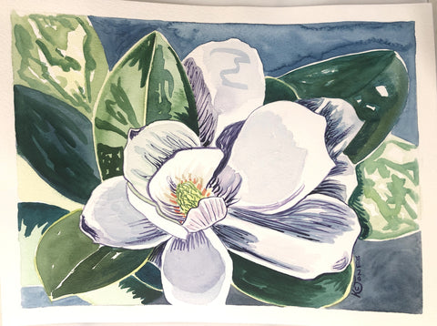 "Magnolia" Original 9 x 12