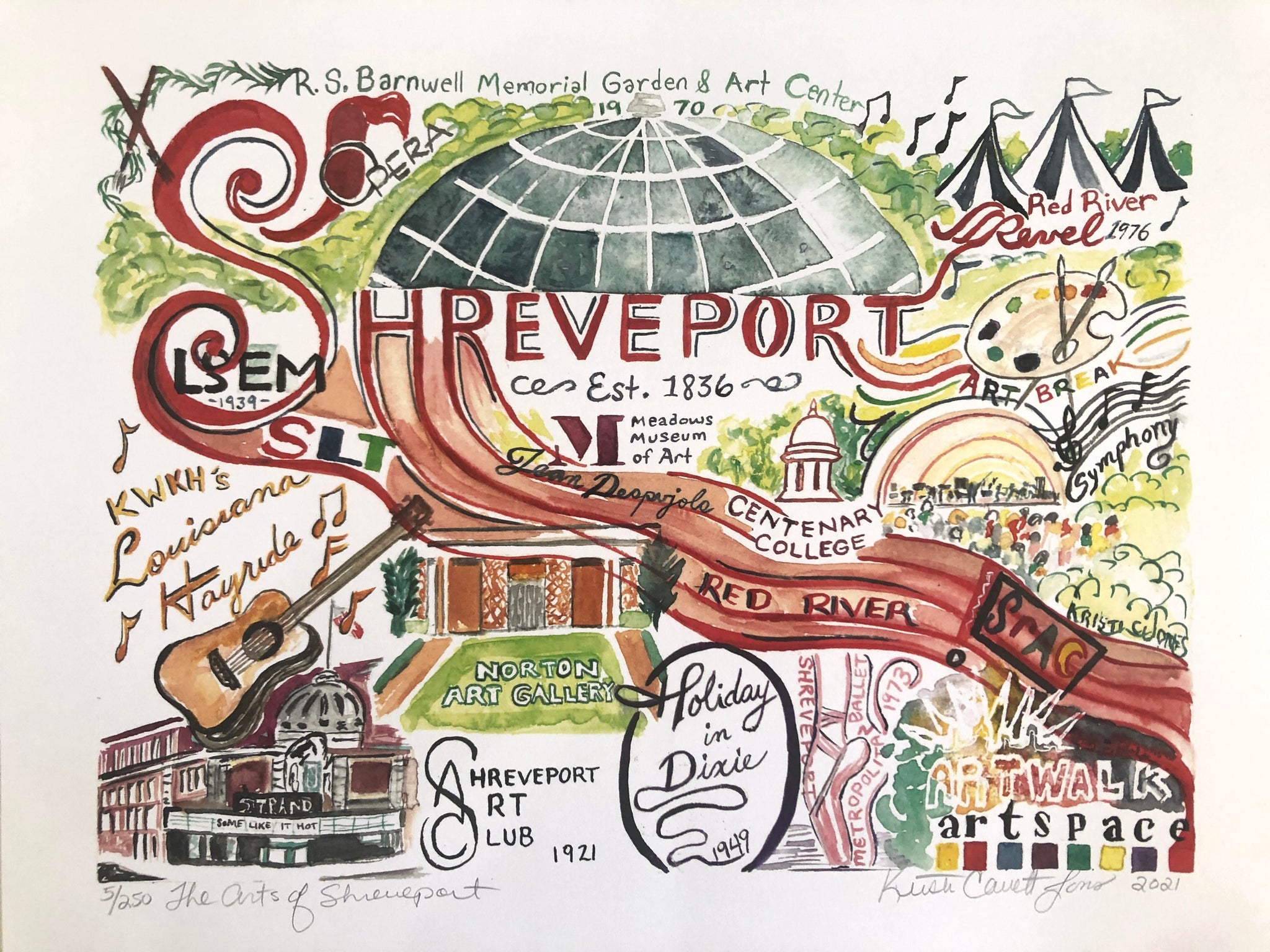 "The Arts of Shreveport" Print 11 x 14