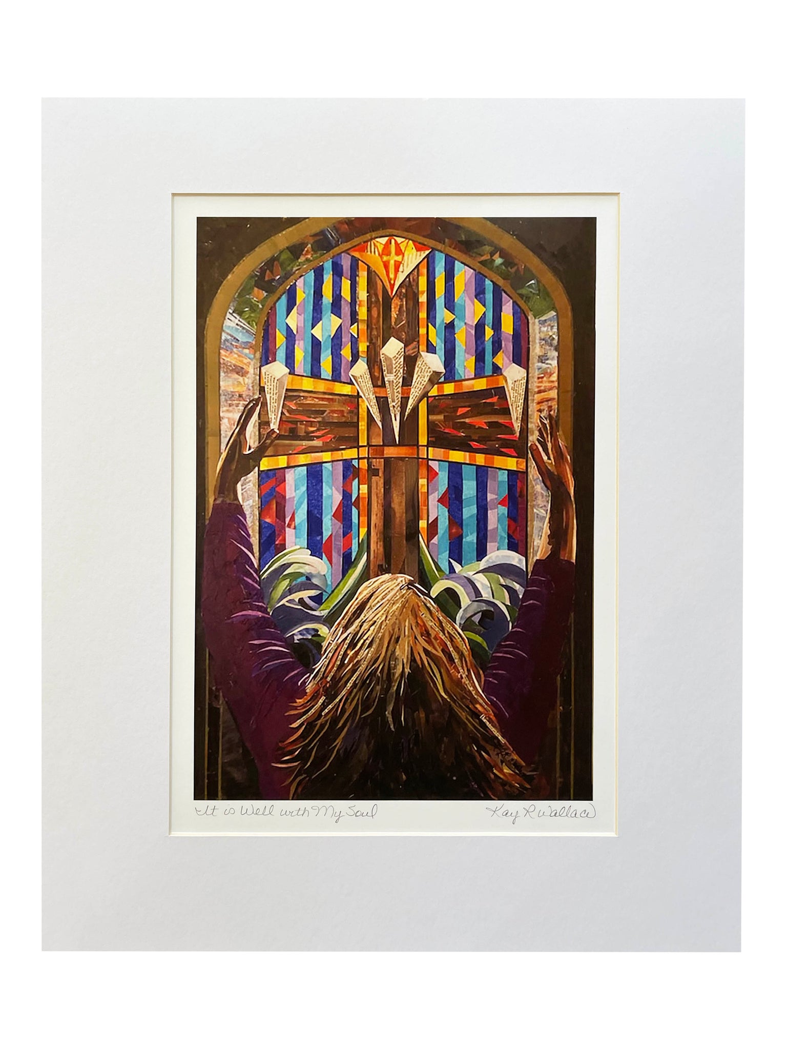 "It Is Well With My Soul" Matted Collage Print