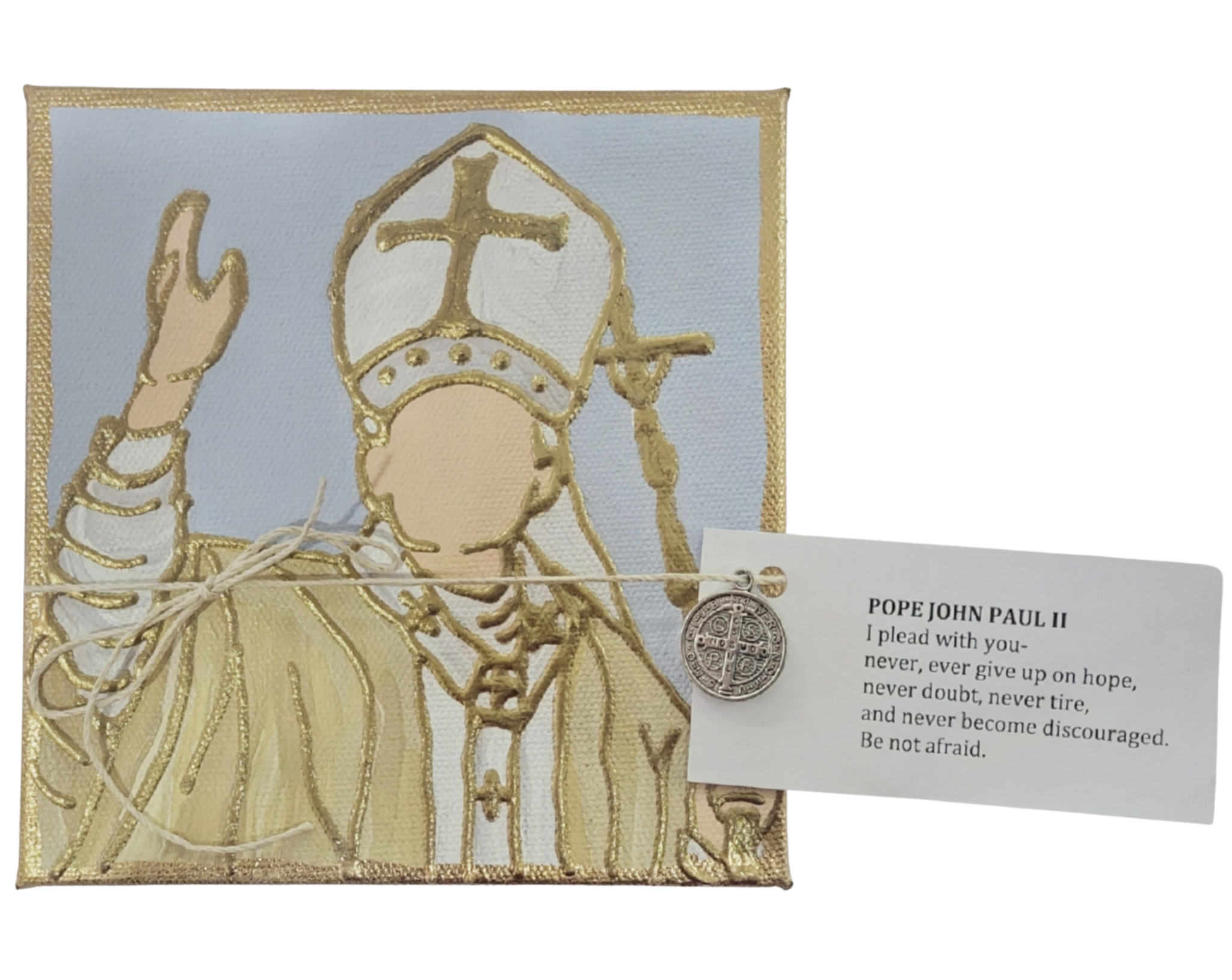 "Pope John Paul II" Acrylic on Canvas 6x6