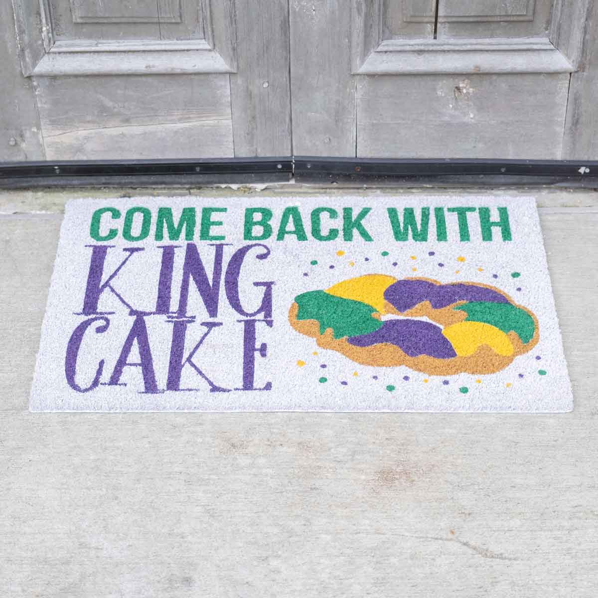 King Cake Coir Doormat