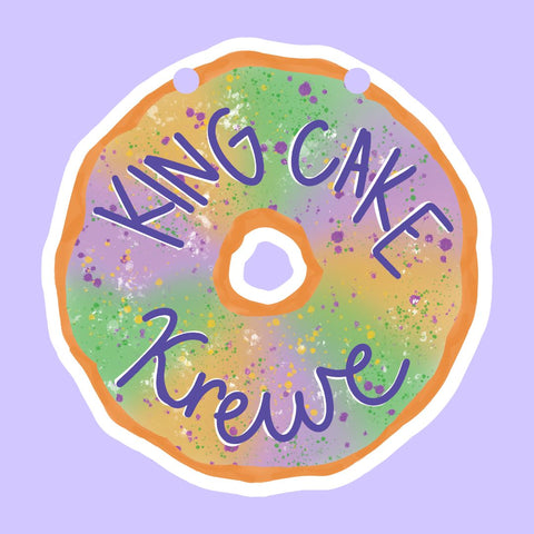 King Cake Krewe Door Hanger