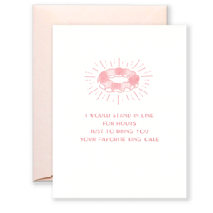 "Favorite King Cake" Greeting Card