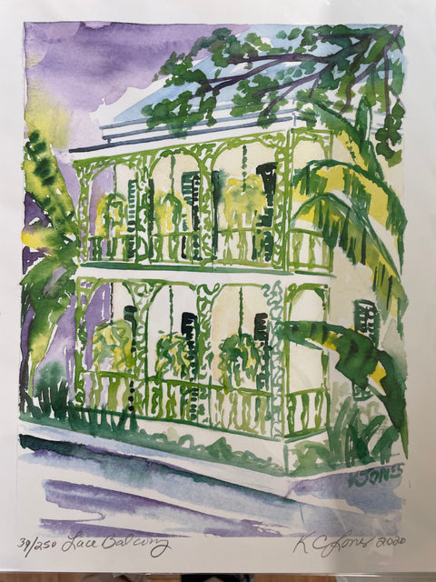 "Lace Balcony" Art Print 8x10