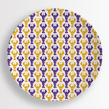 Louisiana Crawfish Dinner Plates - Purple/gold
