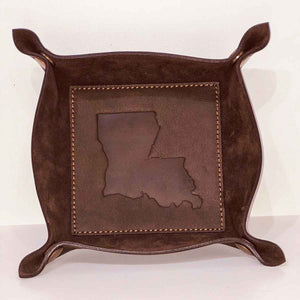Louisiana Leather Embossed Valet Tray