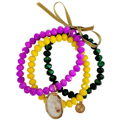 Oyster Beaded Bracelet Stacks