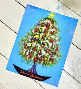 "Merry Christmas from Louisiana" Giclee Art Print by Carla Davis