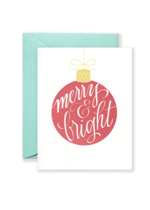 "Merry & Bright" Christmas Greeting Card