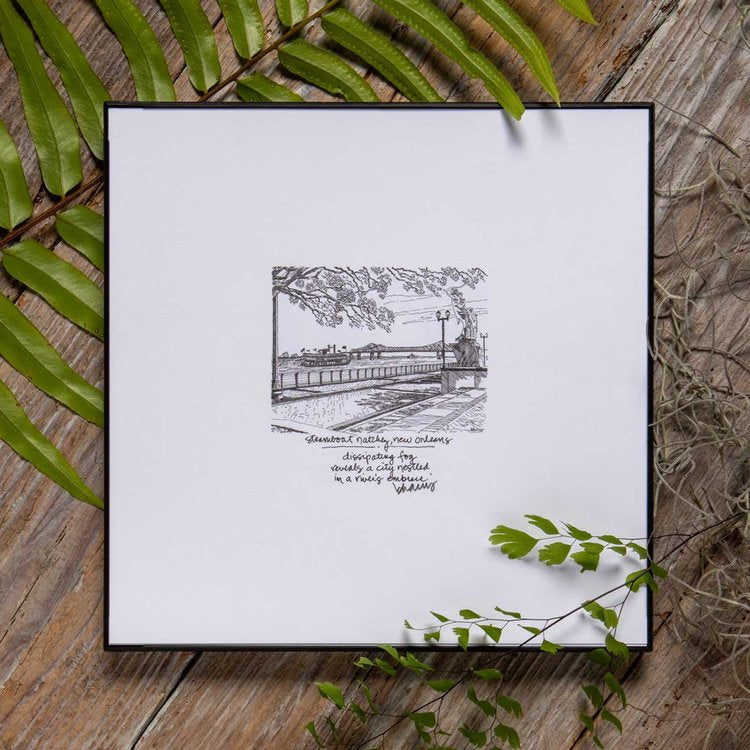 "Steamboat Natchez" Haiku Framed Print - 318 Art and Garden