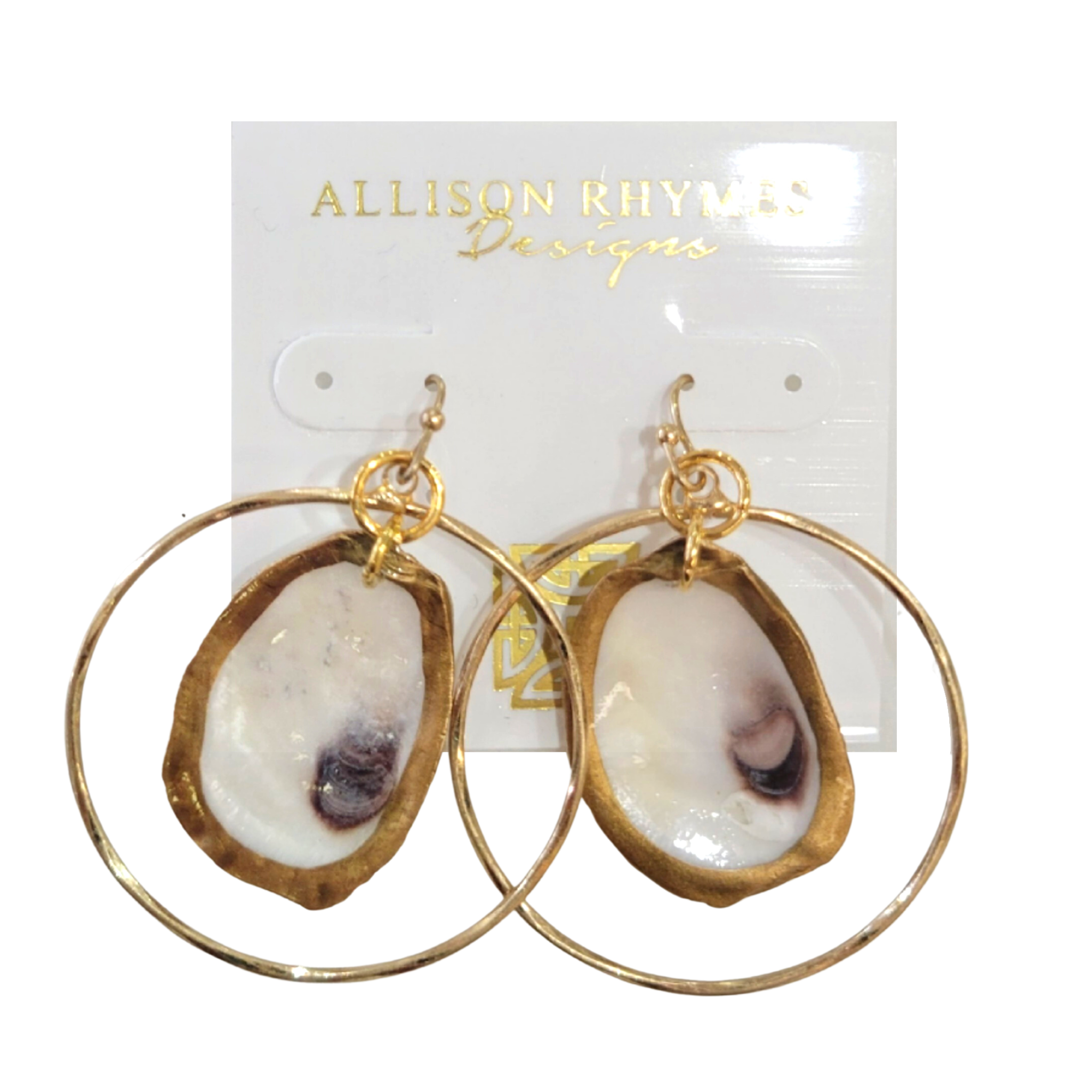 Oyster Hoop Statement Earrings