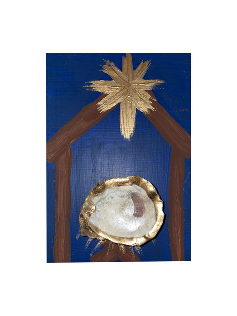 Nativity Scene with Oyster 6x4