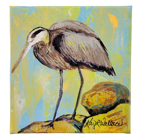 "Perched" by Kay Wallace 6x6