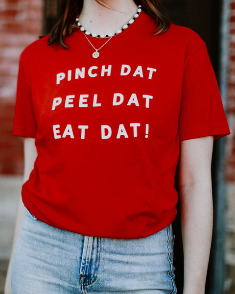 Pinch Dat Peel Dat Eat Dat | Crawfish T-Shirt
