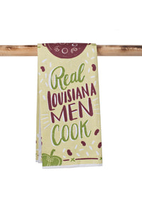 Real Louisiana Men Cook Kitchen Towel