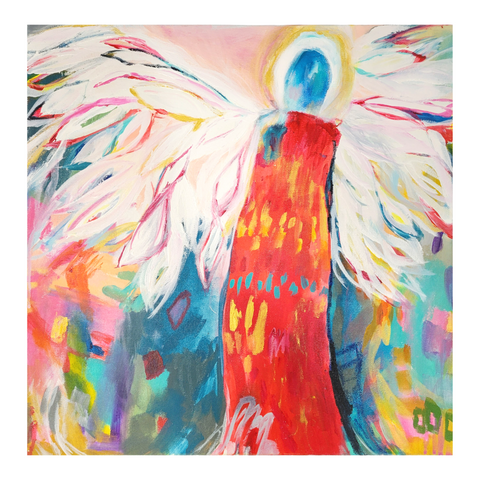 "Rise Again Angel" Acrylic on Gallery Wrapped Canvas 20x20