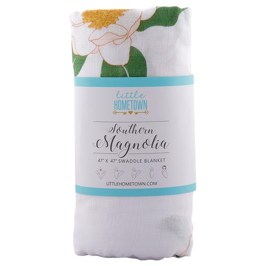 Southern Magnolia Swaddle Blanket - 318 Art and Garden