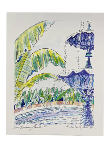 "Splashing Fountain II"  11x14 Print