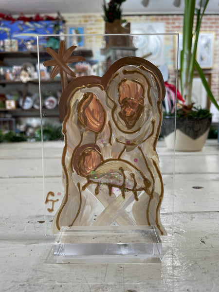 "Holy Family" Mixed Media 4x6