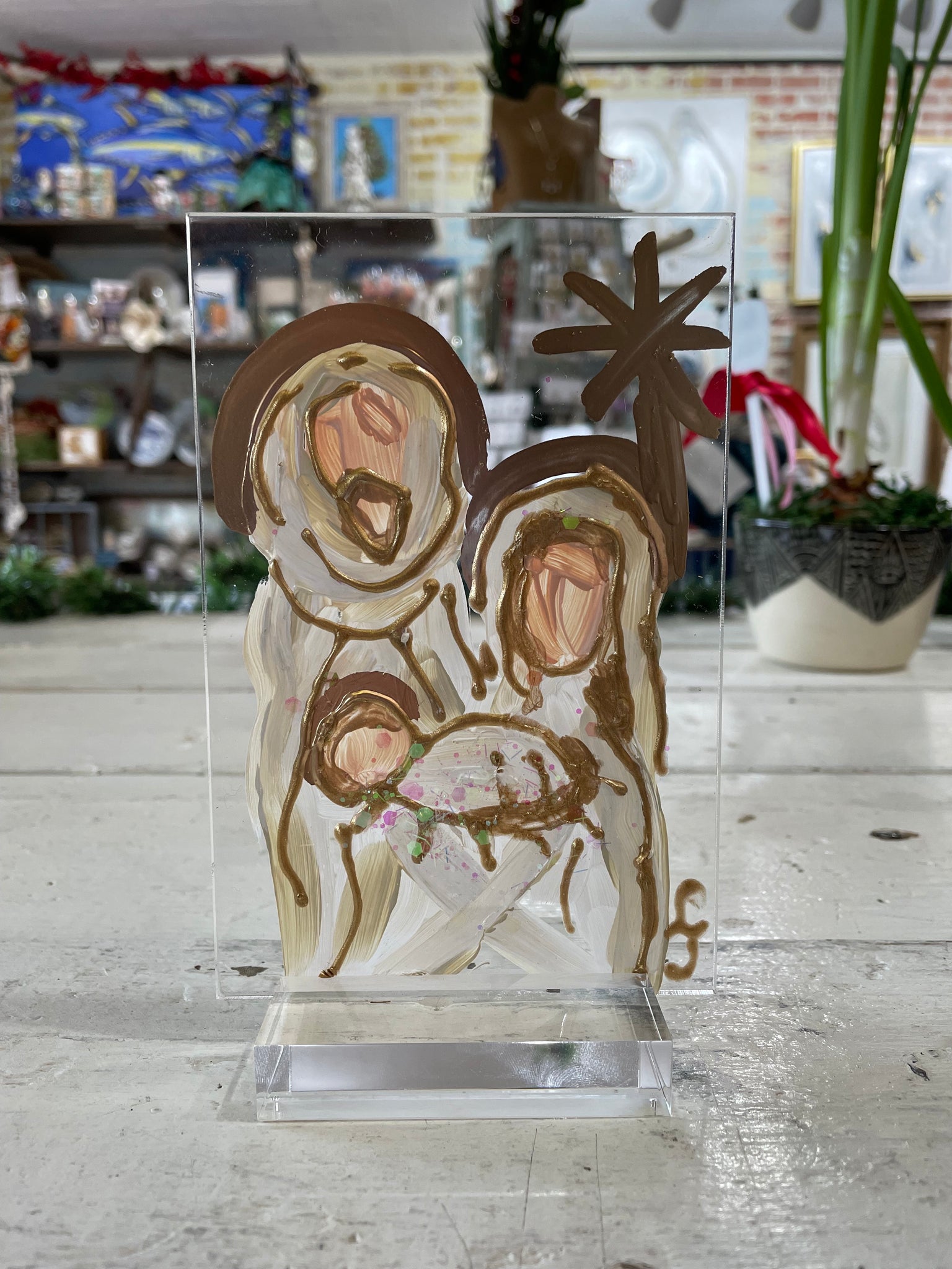 "Holy Family" Mixed Media 4x6