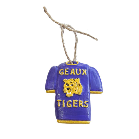 Ceramic Tiger Jersey Ornament