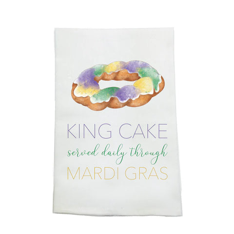King Cake Served Daily Kitchen Towel