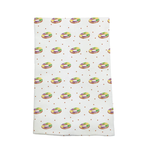 Repeat King Cake Kitchen Towel