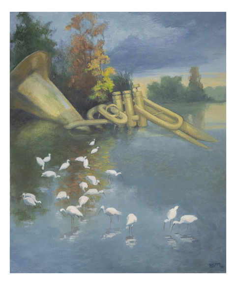 "Ibis Fall" Original Oil Painting by Emory Nolan 20x24