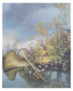 "Bayou Diminuendo" Original Oil Painting by Emory Nolan 24x30