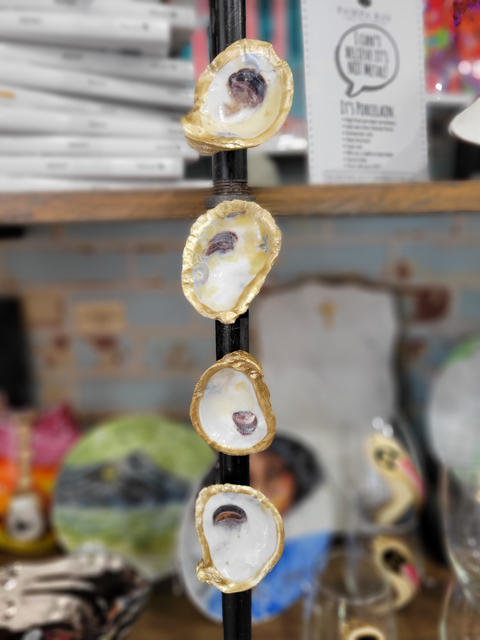 Handmade Gilded Oyster Magnets