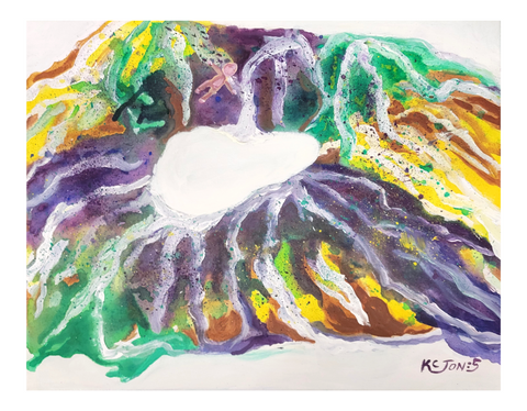 "King Cake" Acrylic on Canvas 16x20
