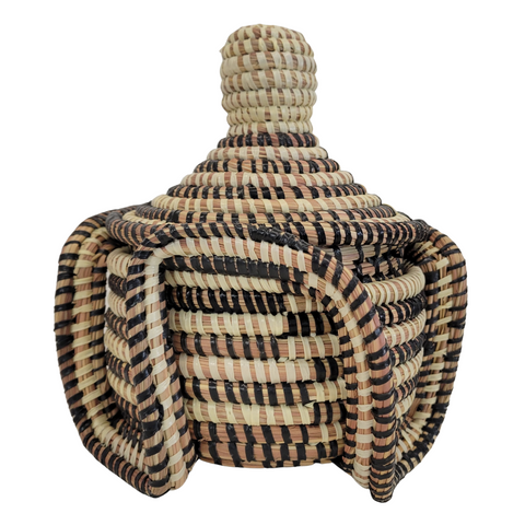 8.5" Woven Basket with Lid