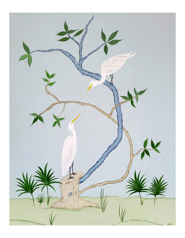 "Louisiana Chinoisseri" Acrylic on Gallery Wrapped Canvas 24x30