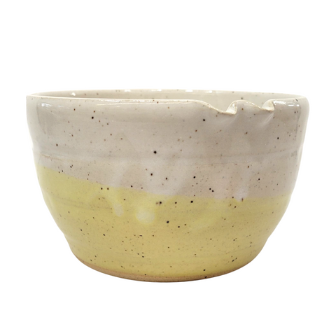 Handmade Yellow/White Ramen Bowl