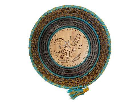 Long Pine Needle Handwoven Basket #17