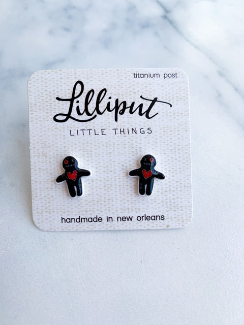 Tiny Voodoo Doll Earrings