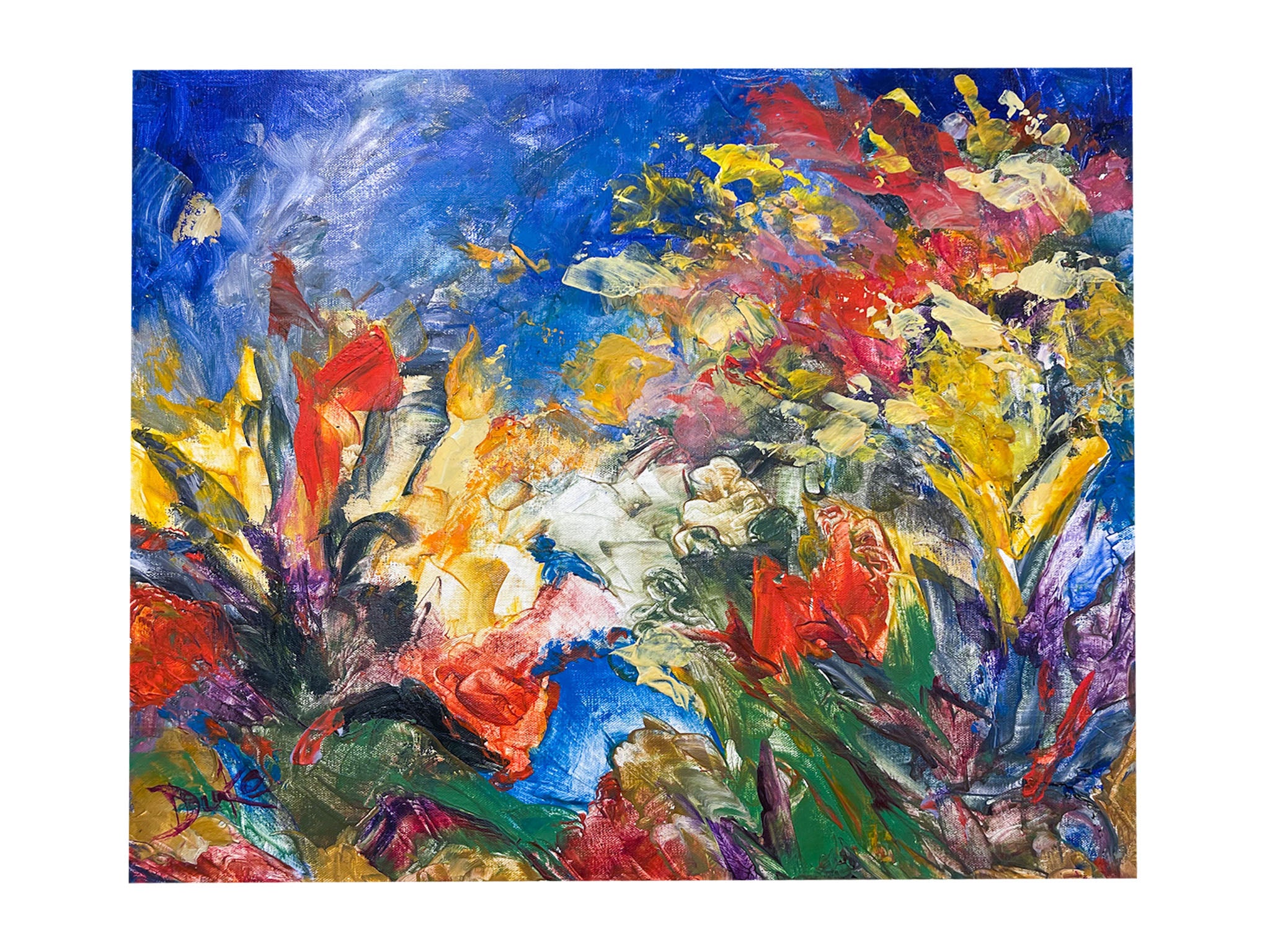 Windy Day in the Garden 20X24