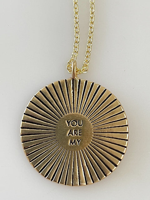 You Are My Sunshine Pendant Necklace Large - 318 Art Co.