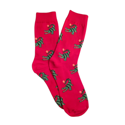 Santa's Swamp Socks Holiday Lights Alligator