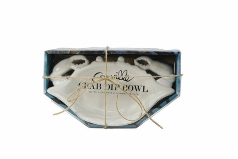 White Crab Dip Bowl