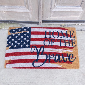 Home Of The Brave Coir Doormat