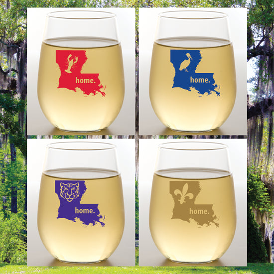 Louisiana Shatterproof Wine Glasses- Set of Four