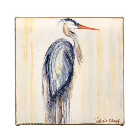 "Watercolor Heron" Mini Canvas