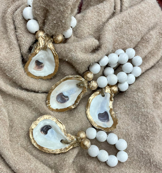 Beaded Oyster Napkin Rings