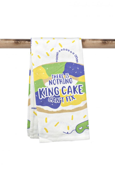 There's Nothing King Cake Can't Fix Kitchen Towel - 318 Art Co.